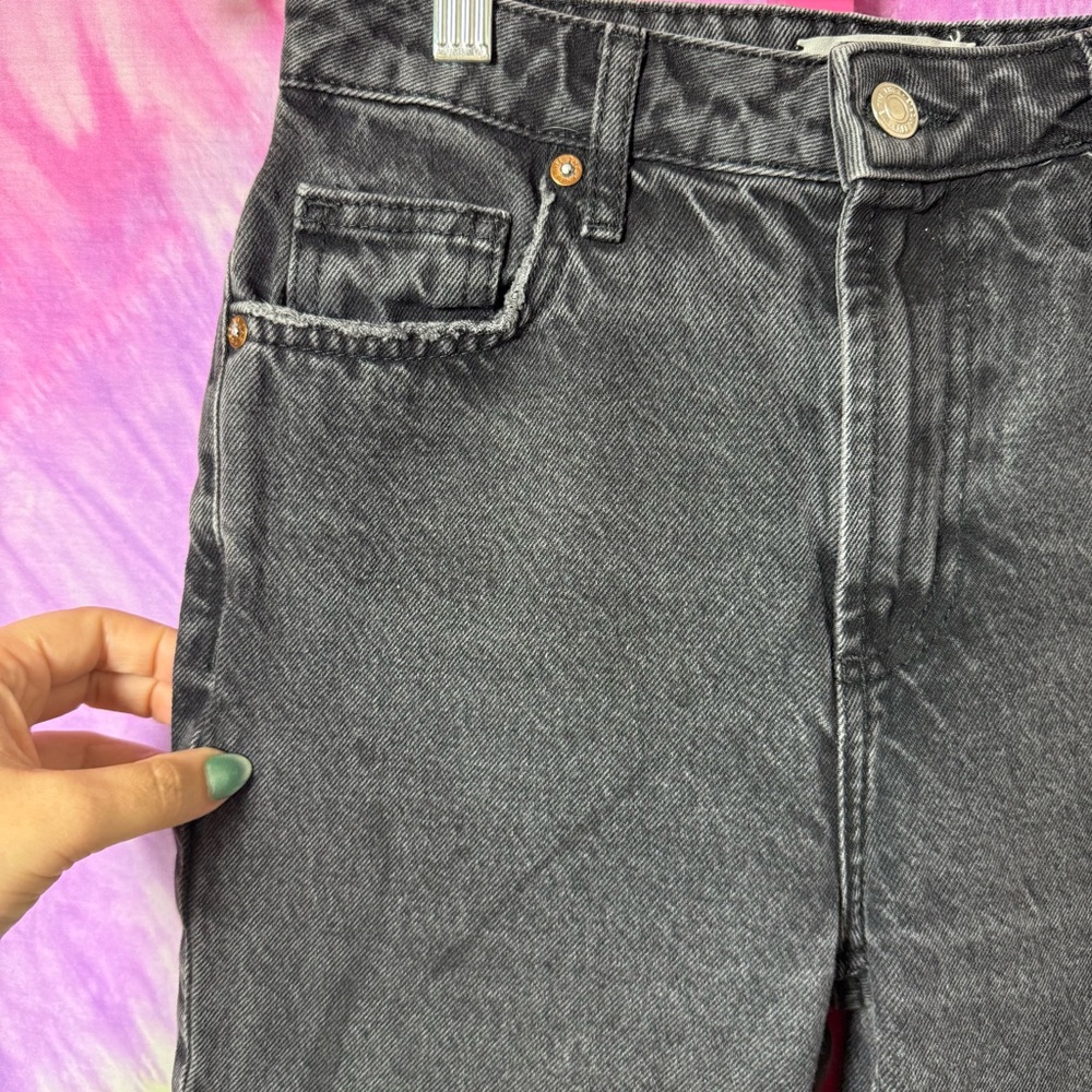 Free People Charcoal Straight Leg Jeans - Picture 2 of 5